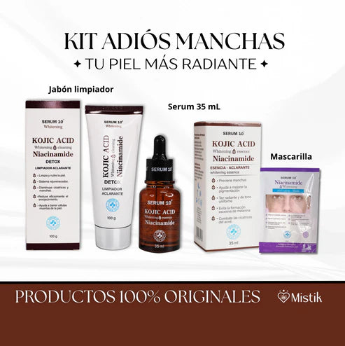Kit Adiós Manchas - Serum, Jabon y Mascarilla